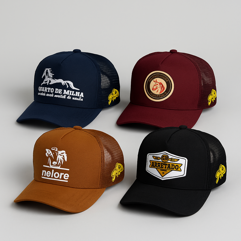 Boné caipira tela alto relevo Ref; 60