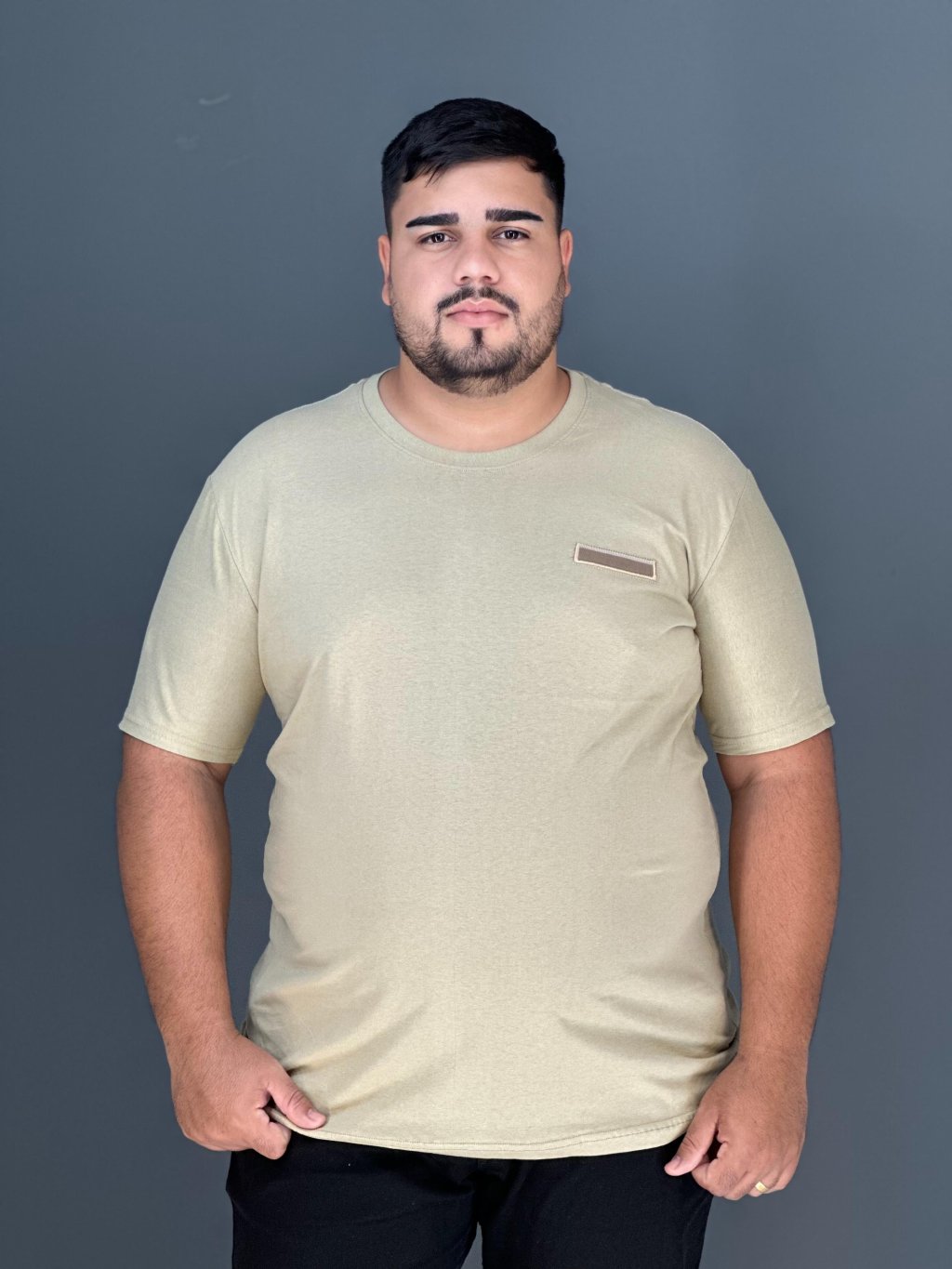 Camisa plus bolso fake premium Ref :107