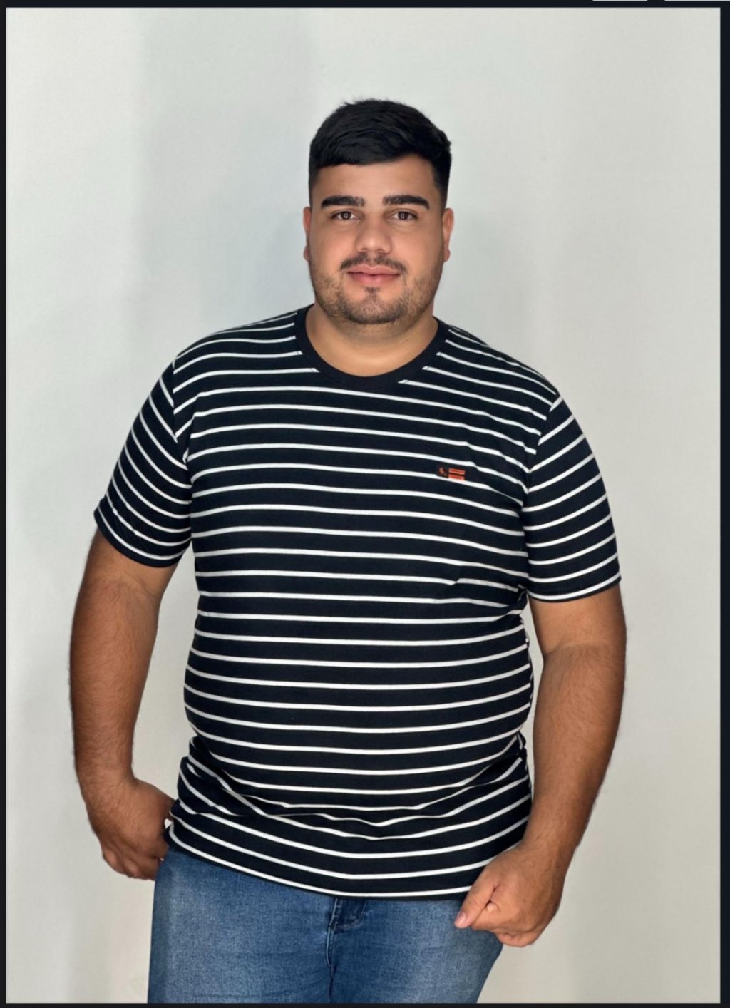 Camisa plus listrada premium Ref:219