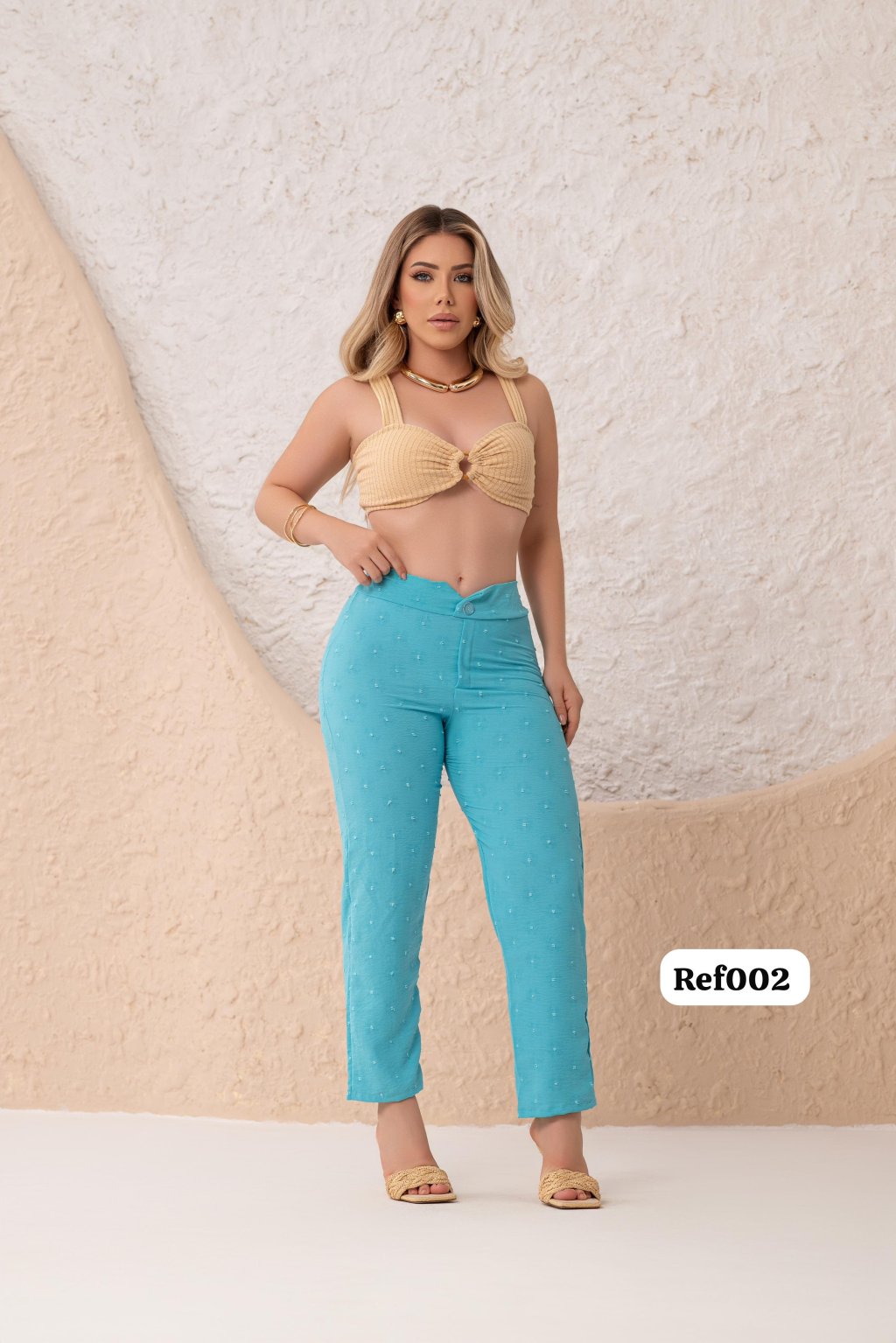 Calça no duna trabalhado ref:002 