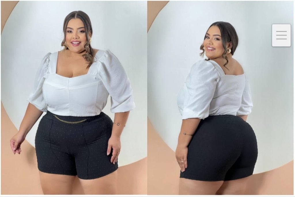 Short Plus Duna trabalhado corrente REF: 432