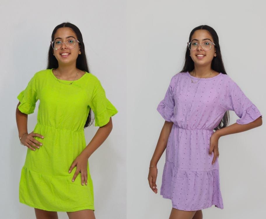 Vestido Juvenil Viscolinho REF: 393