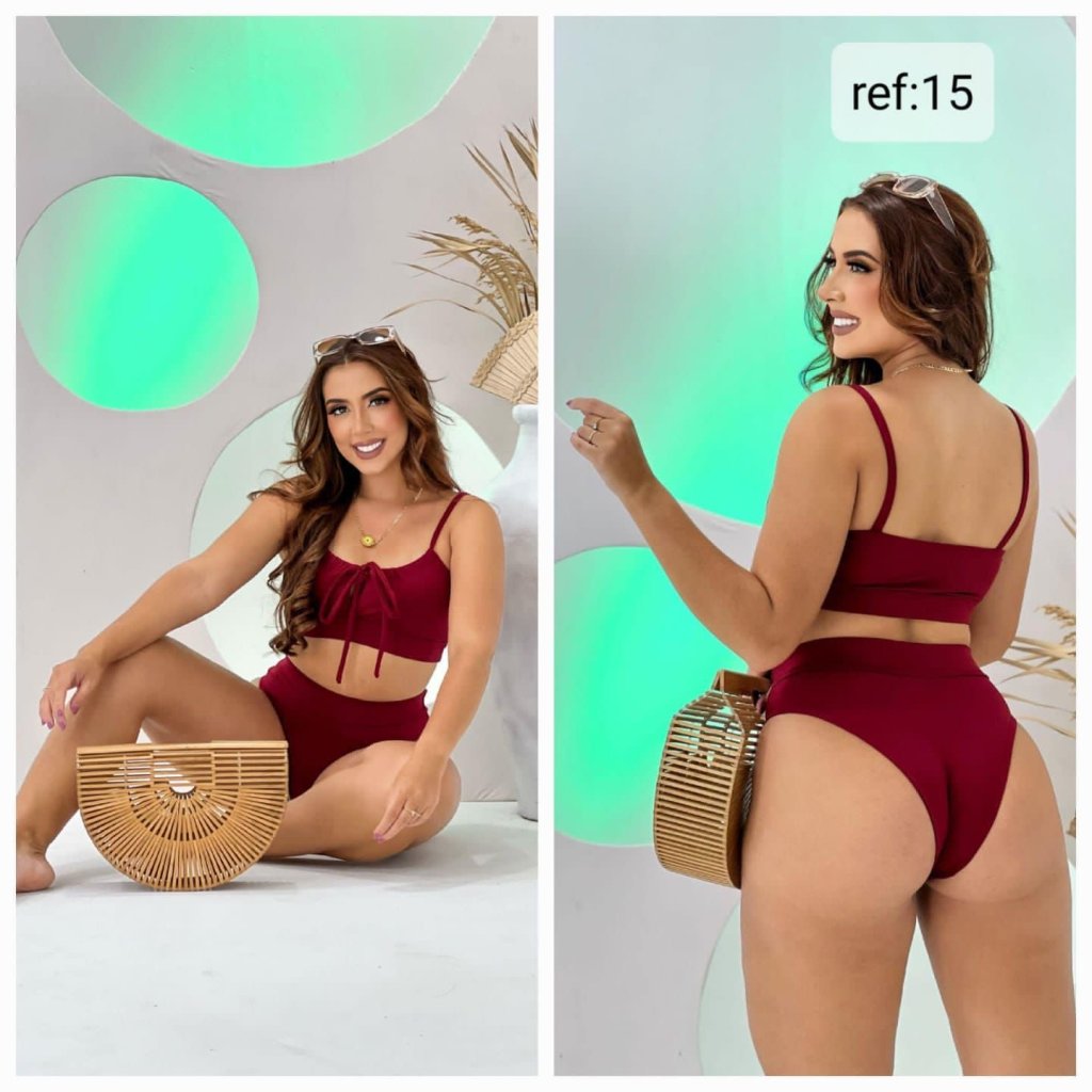Biquíni cintura alta.Ref:15