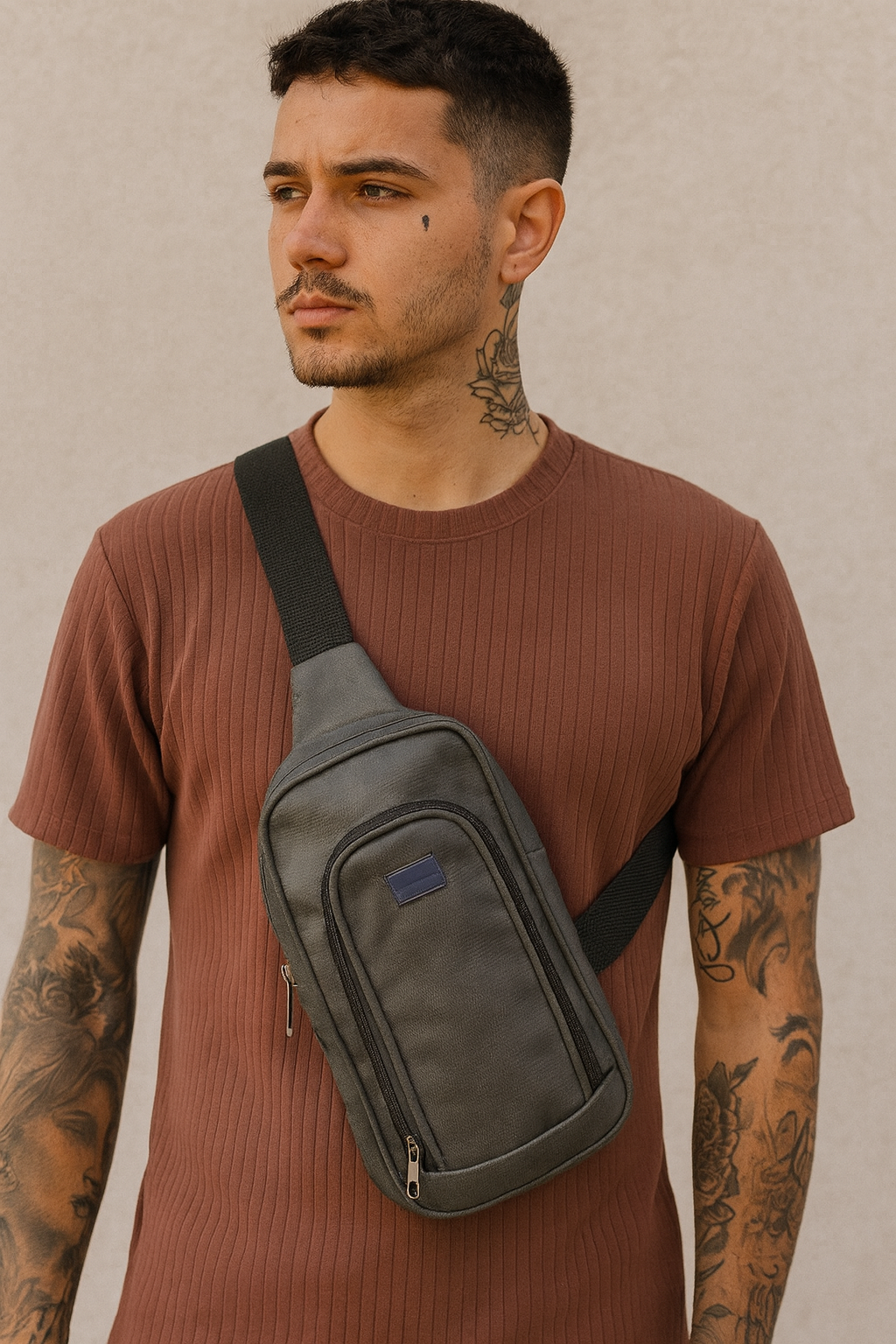 Bolsa Transversal 2 zíper REF: S711