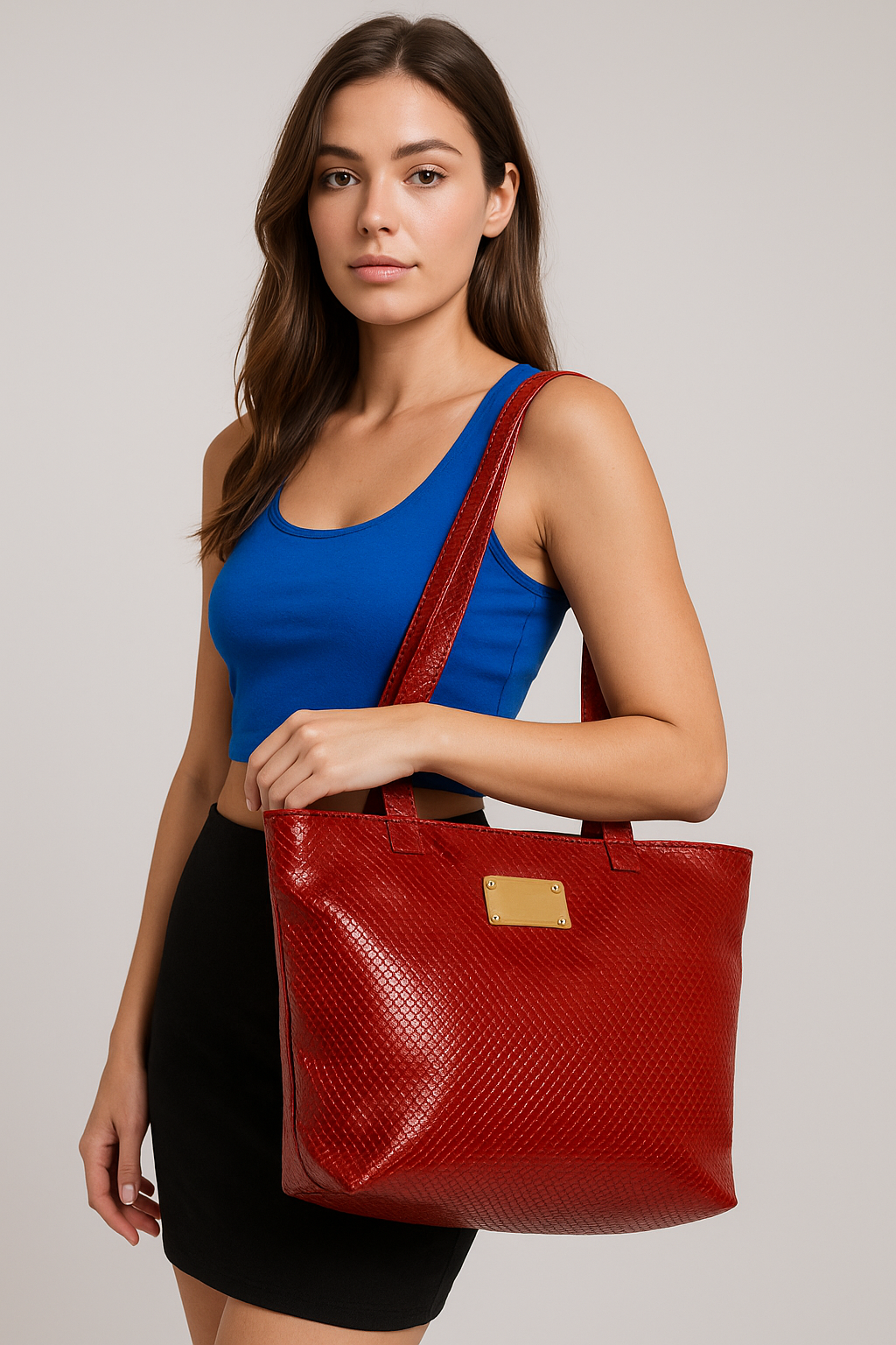 Bolsa Sacola Couro Sintético REF: S709