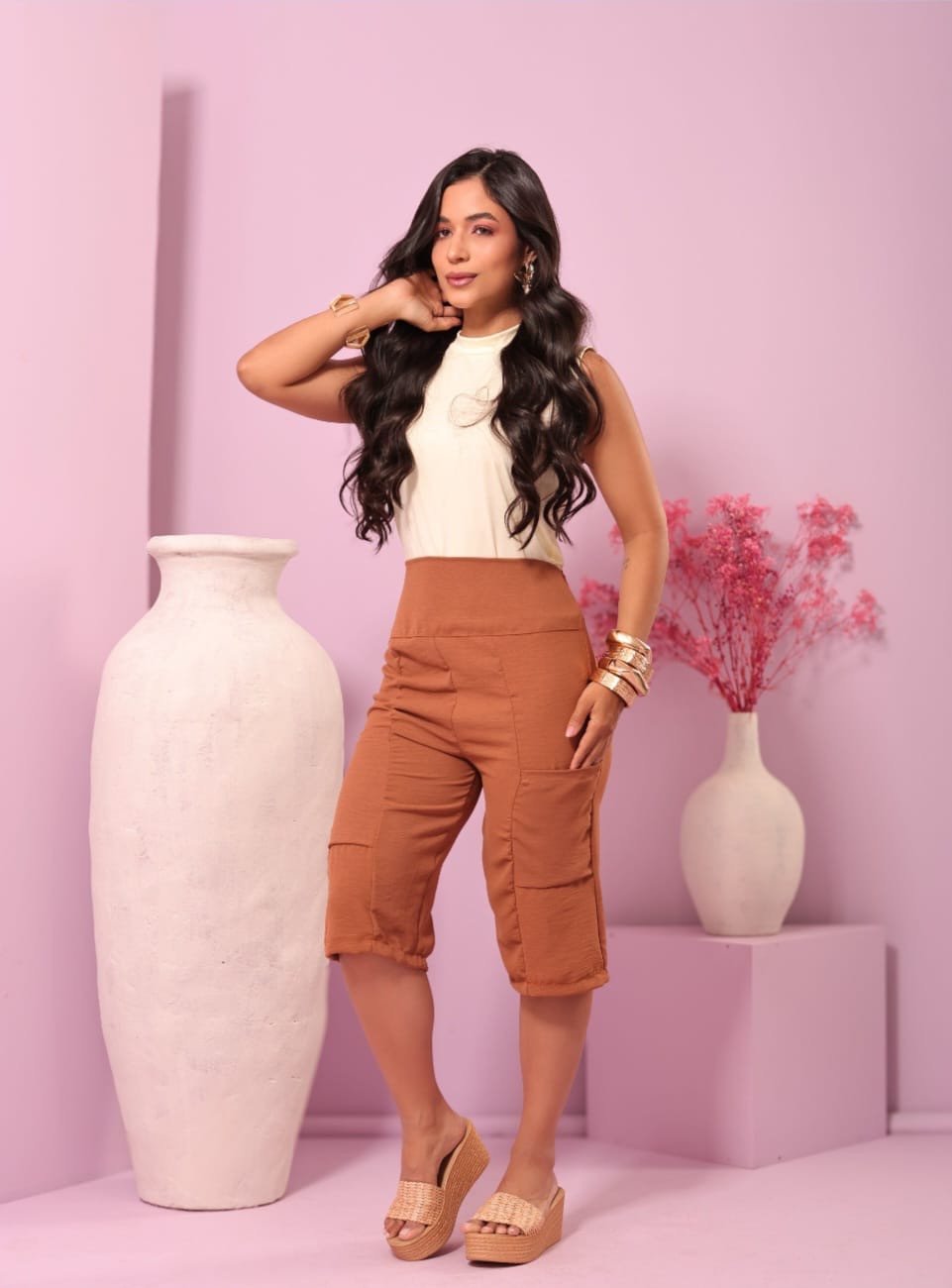 Calça Pantacourt Cós Largo REF: 430