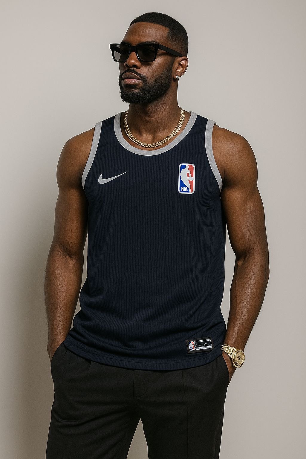 Regata americana basquete com 3 bordados Caneladinho 