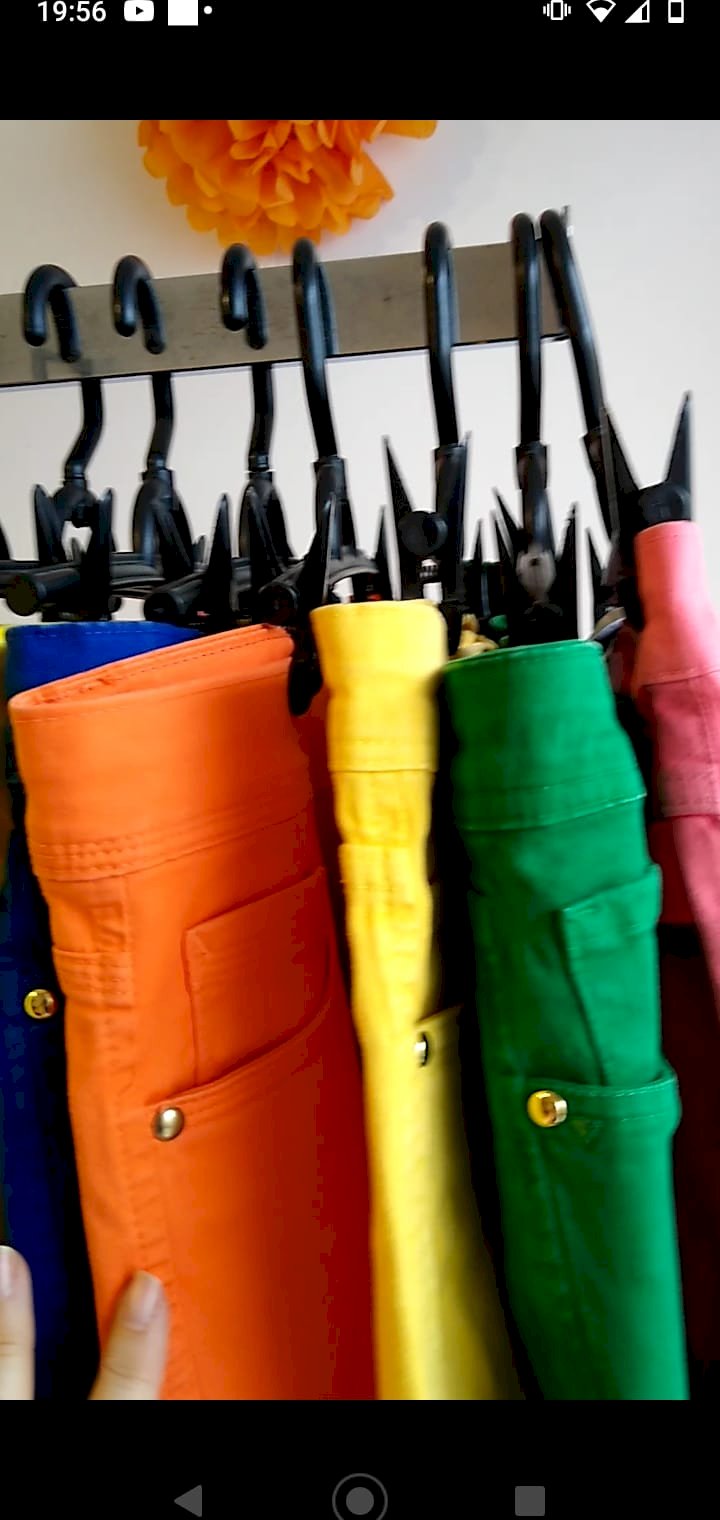 Lote GC2239-A Lote de calças cores dopamina plus size - 10 peças