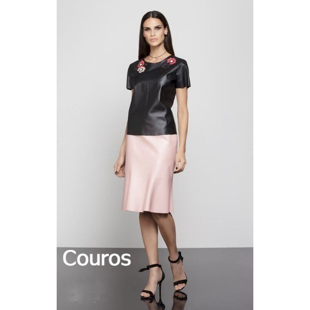 Lote FL2201 - Roupas femininas de couro legítimo - 12 peças