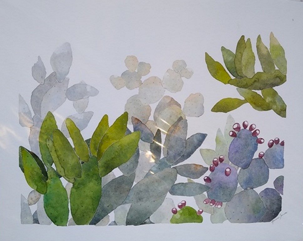 Lote MBMB2212 - Aquarelas botânicas - 5 unidades