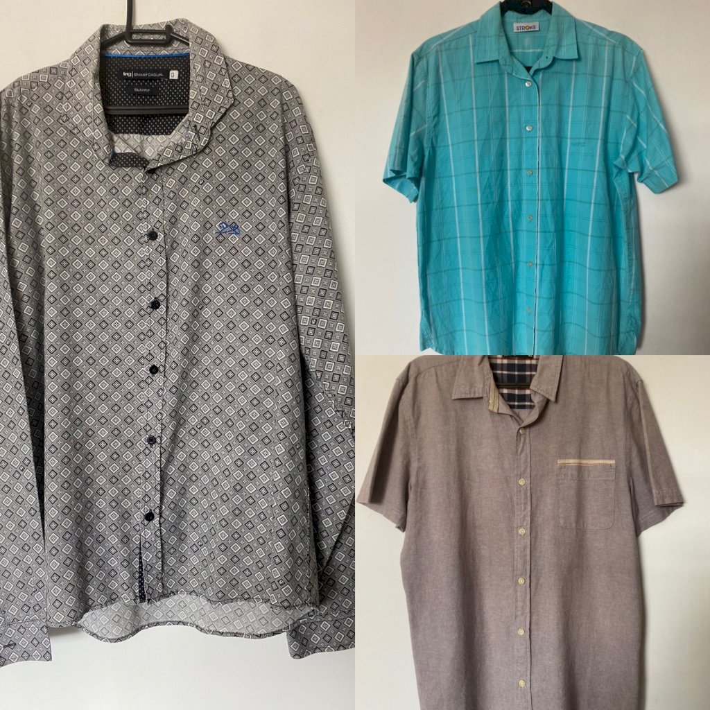 Lote BV0223 - Camisas e camisetas masculinas - 21 peças