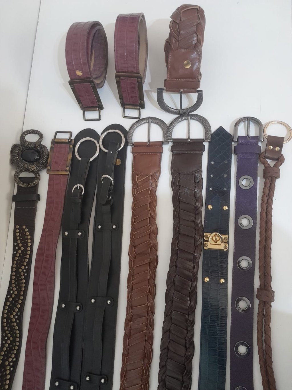 GR2489 - lote com '12 cintos brooksfield nunca usados