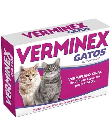 VERMINEX GATOS C/ 4 COMPRIMIDOS