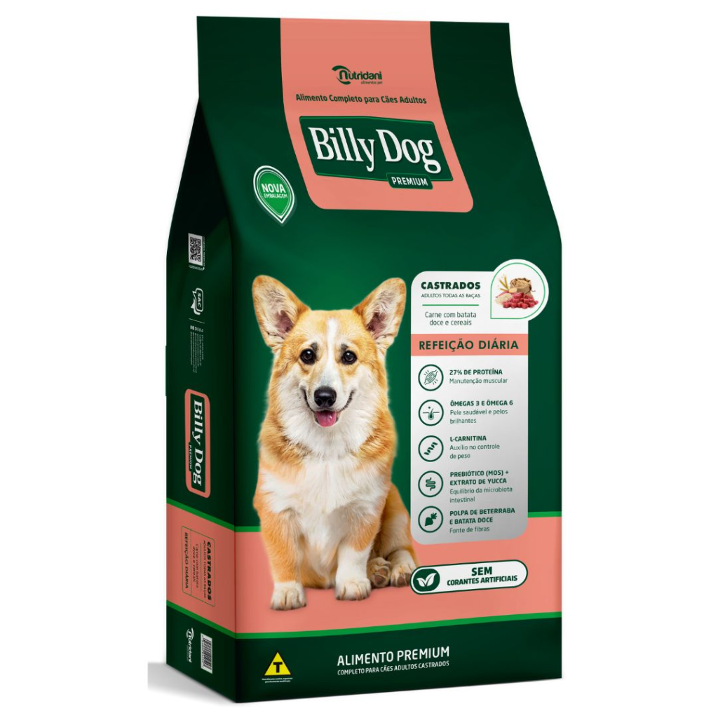 R. CAES ADULTO BILLY DOG CASTRADO REFEICAO DIARIA 10,1 KG