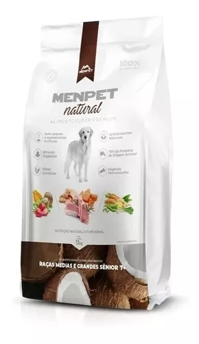 MENPET SUPER PREMIUM NATURAL MEDIAS E GRANDES SENIOR 12 KILOS