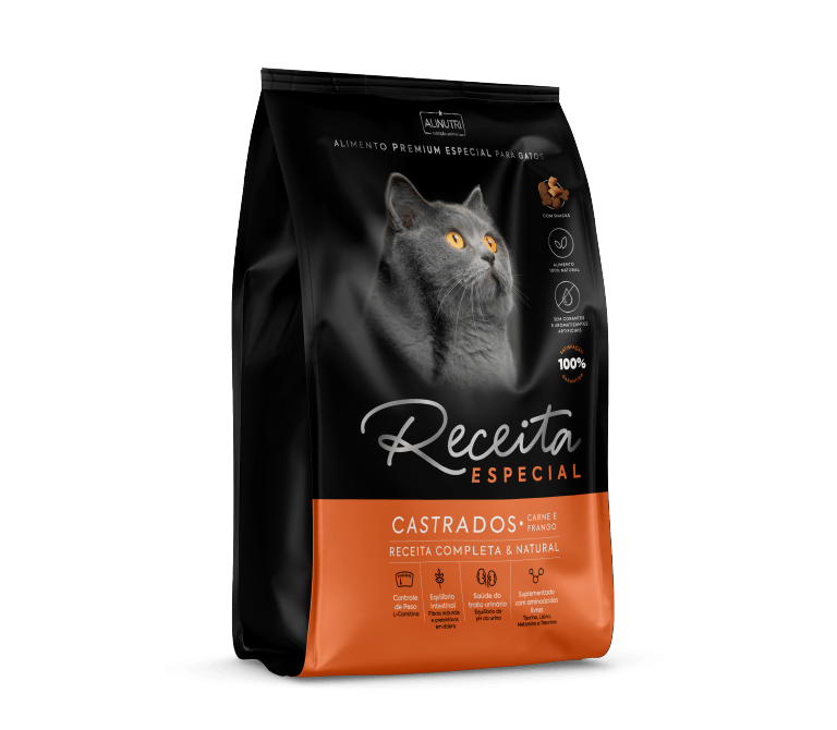 RECEITA ESPECIAL PE GATOS CAST AD CARNE FRAN 5X03KG