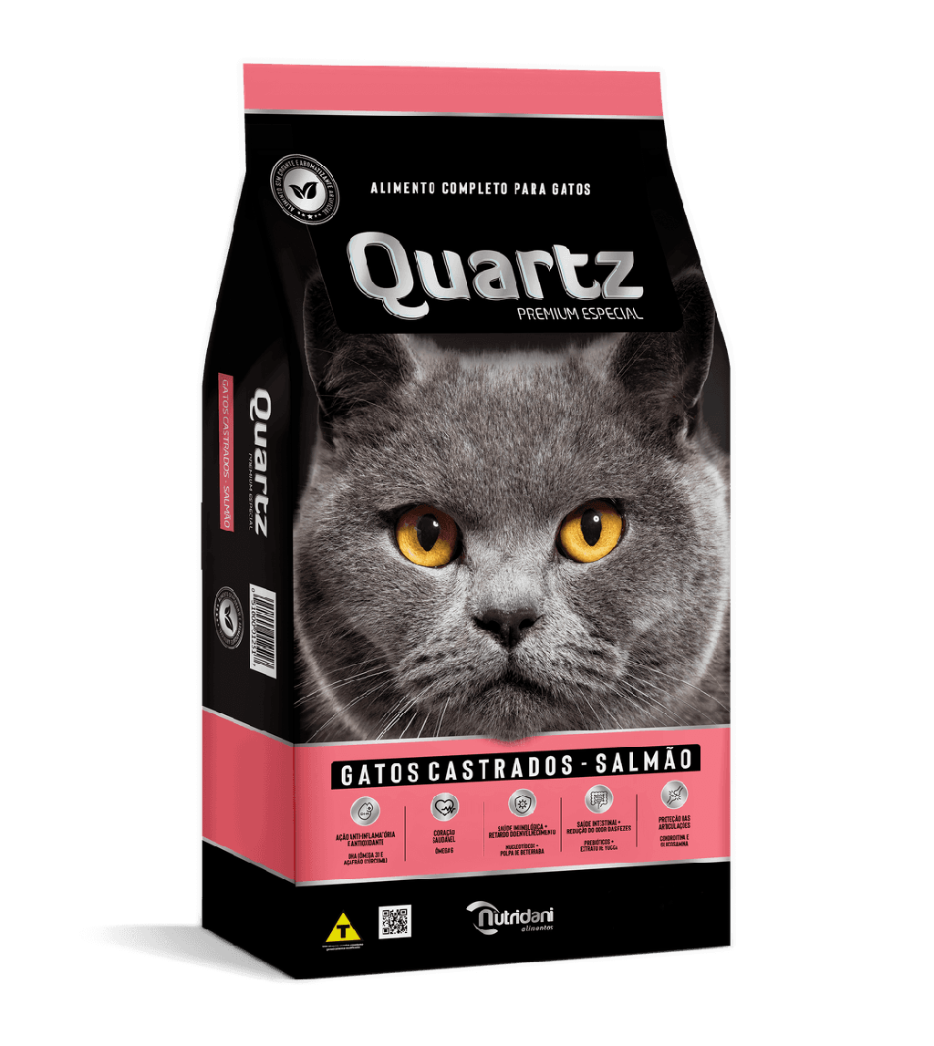 R. QUARTZ GATOS CASTRADOS SALMAO 15 KG