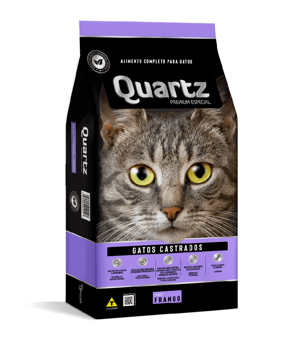 R. QUARTZ GATOS CASTRADOS FRANGO 15 KG