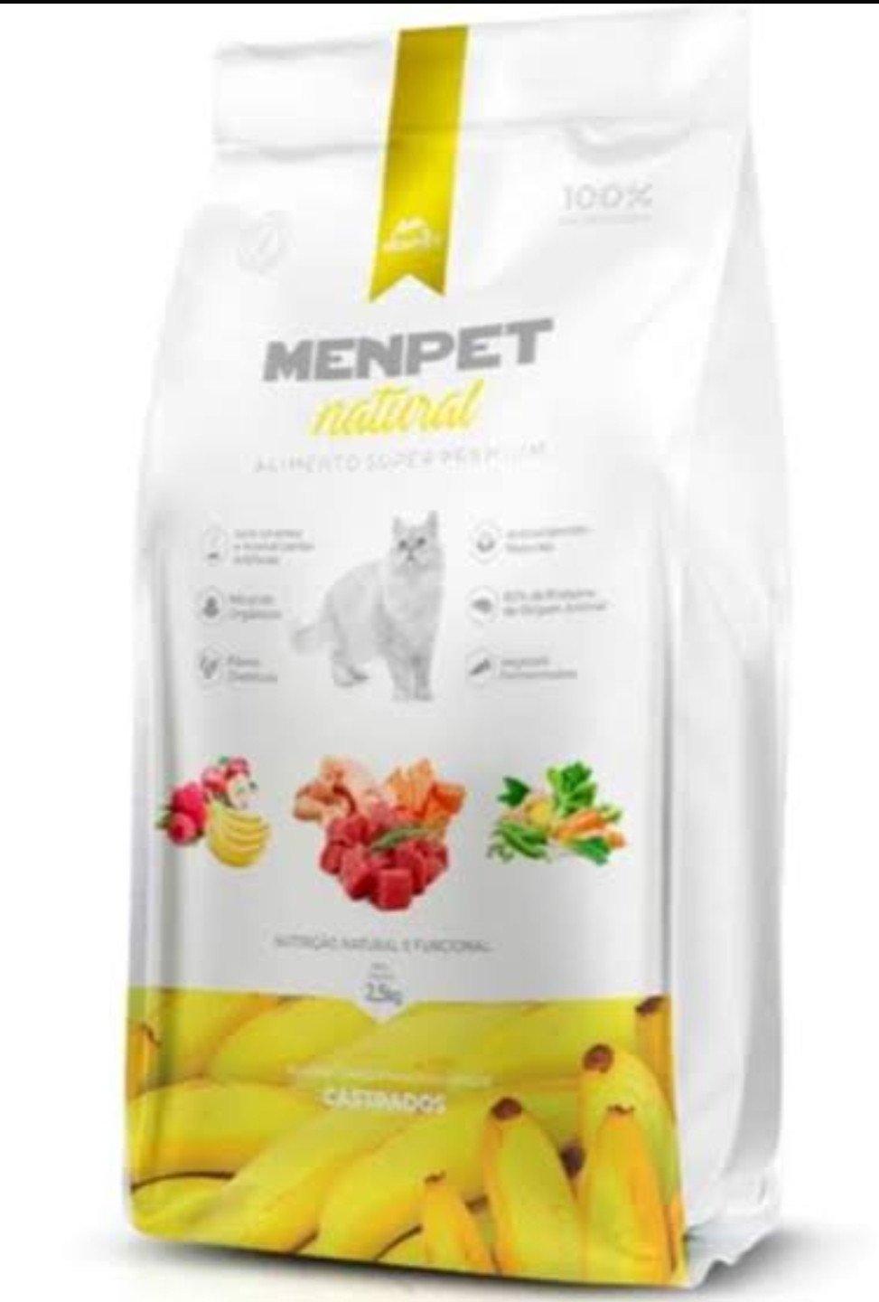 ALIMENTO PARA GATOS MENPET SUPER PREMIUM NATURAL CASTRADO 2,5 KILOS