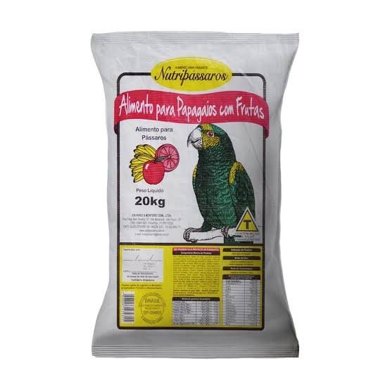 MIST DE GRAOS PAPAGAIO FRUTAS 20KG
