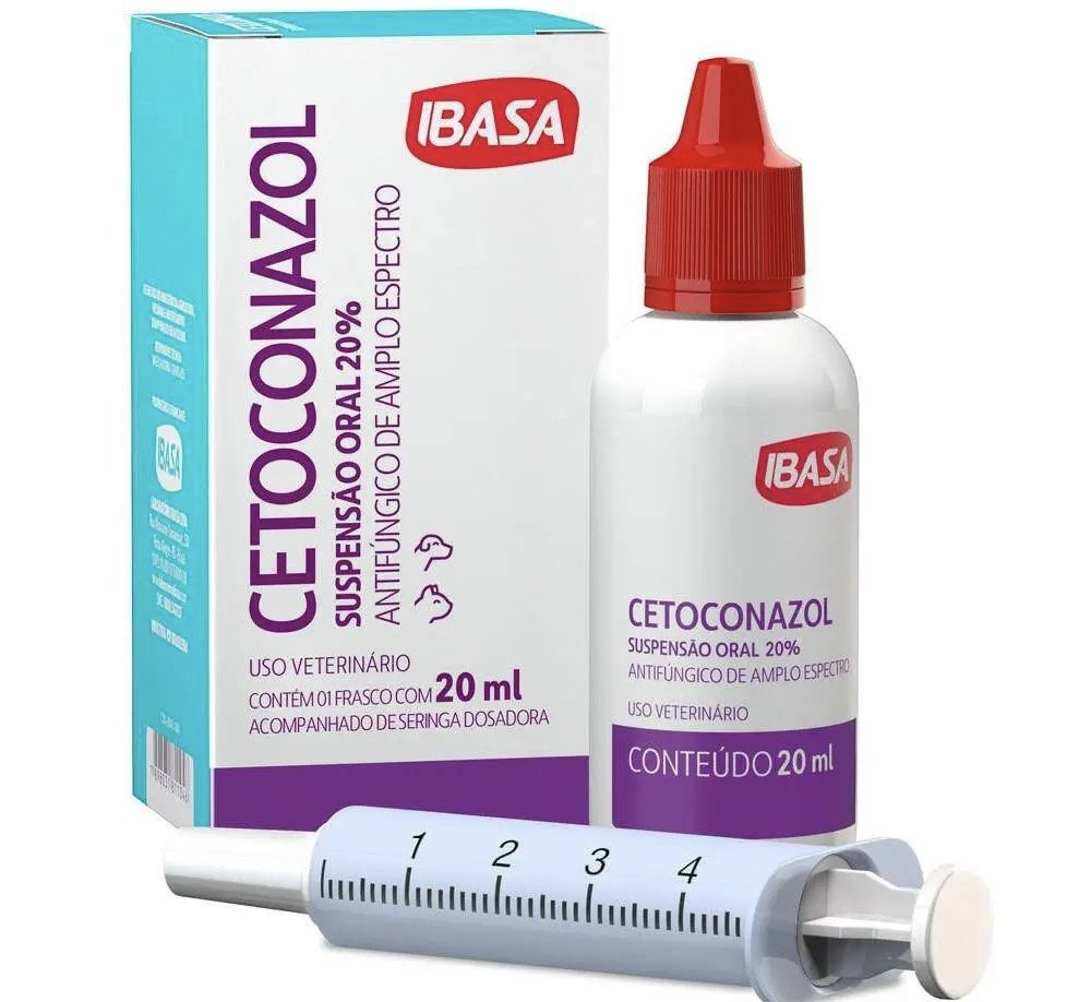 SUSPENSAO ORAL IBASA CETOCONOZOL 20 PARA CAES E GATOS