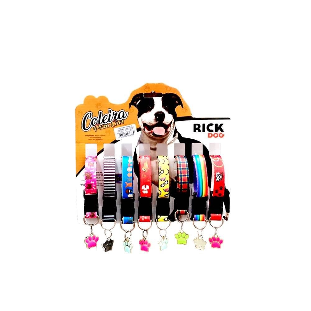 CT COLEIRA SEDA RICK DOG PINGENTE PATAN1 CARTELA C/8