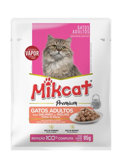 SACHE MIK CAT ADULTO SALMAO 18X85G