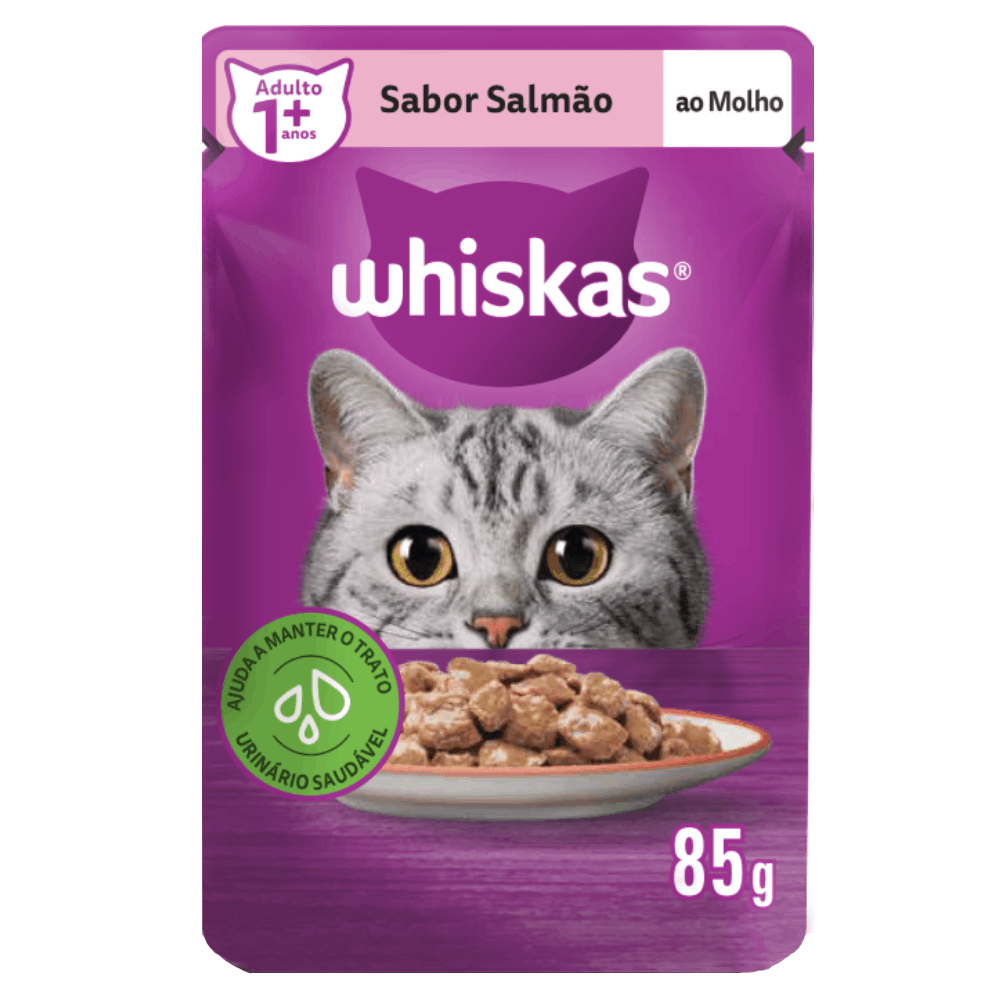 WHISKAS SACHE ADULTO SALMAO 85 GR