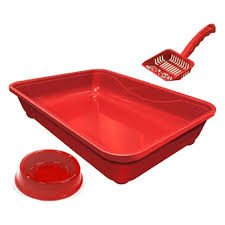 KIT BANDEJA HIGIENICA ALTA VERMELHA