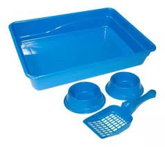 KIT BANDEJA HIGIENICA ALTA AZUL