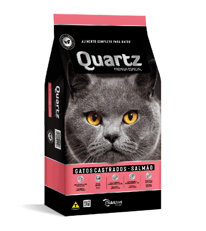 QUARTZ GATO CASTRADO SALMAO 1KG