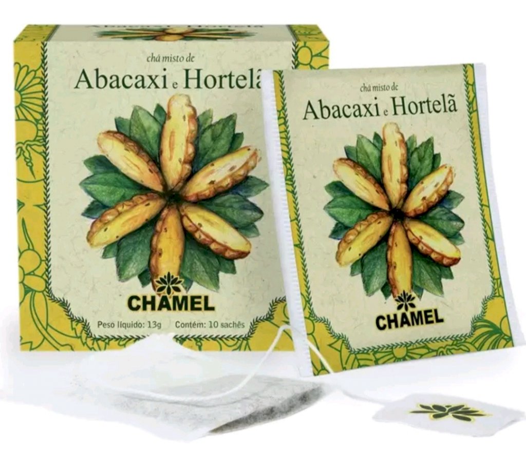 Chá abacaxi e hortelã 