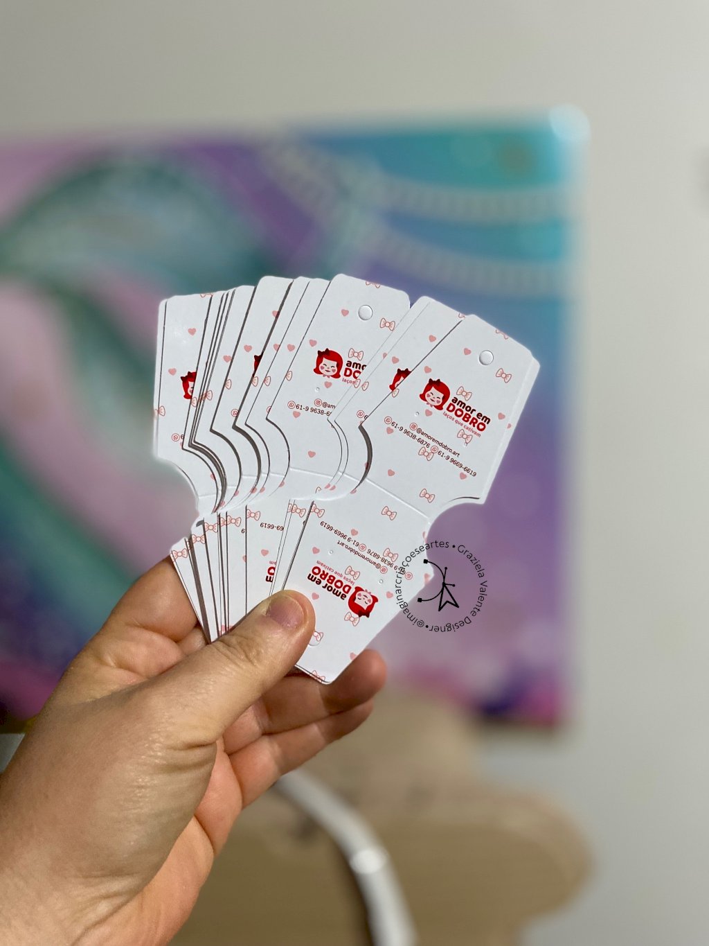 Cartela para pulseiras, tiaras, brincos, colares - 13x4,8