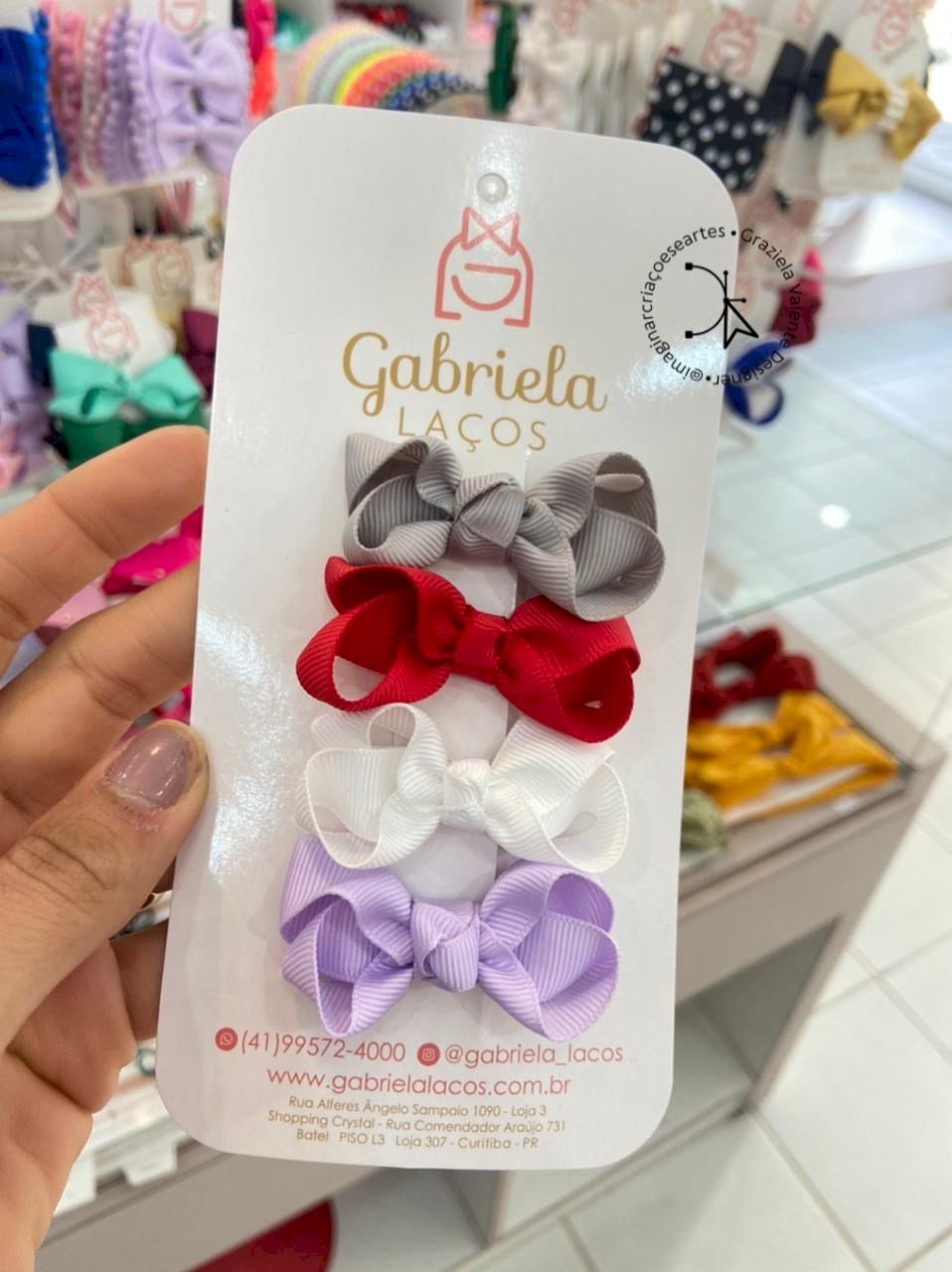 Cartela para 2 ou 3 laços - 9x18 