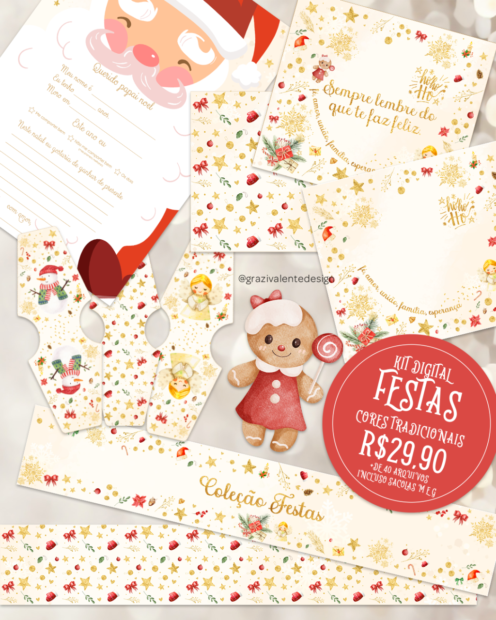 KIT DIGITAL FESTAS CORES TRADICIONAIS