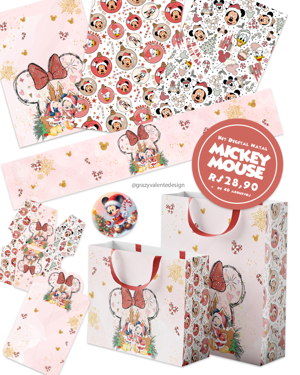 KIT DIGITAL MICKEY NATAL