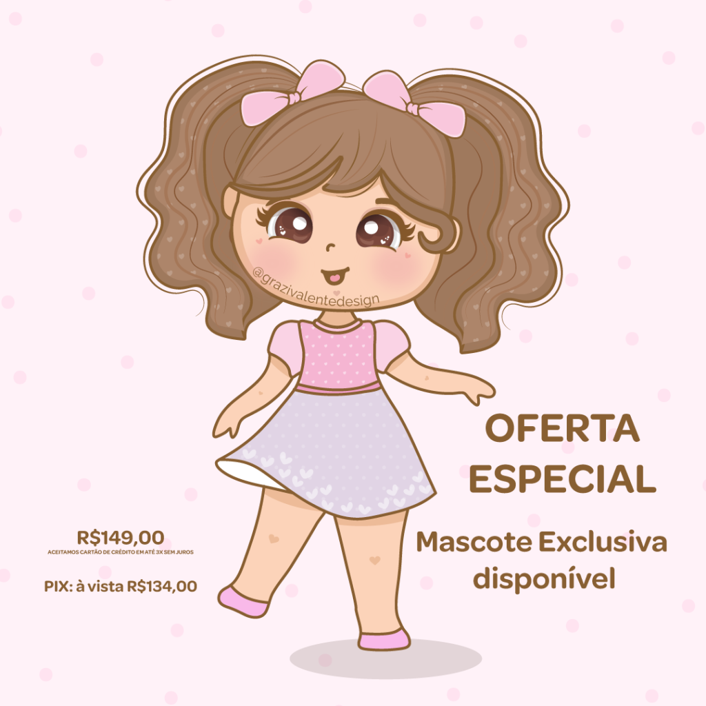 Mascote digital exclusiva disponível