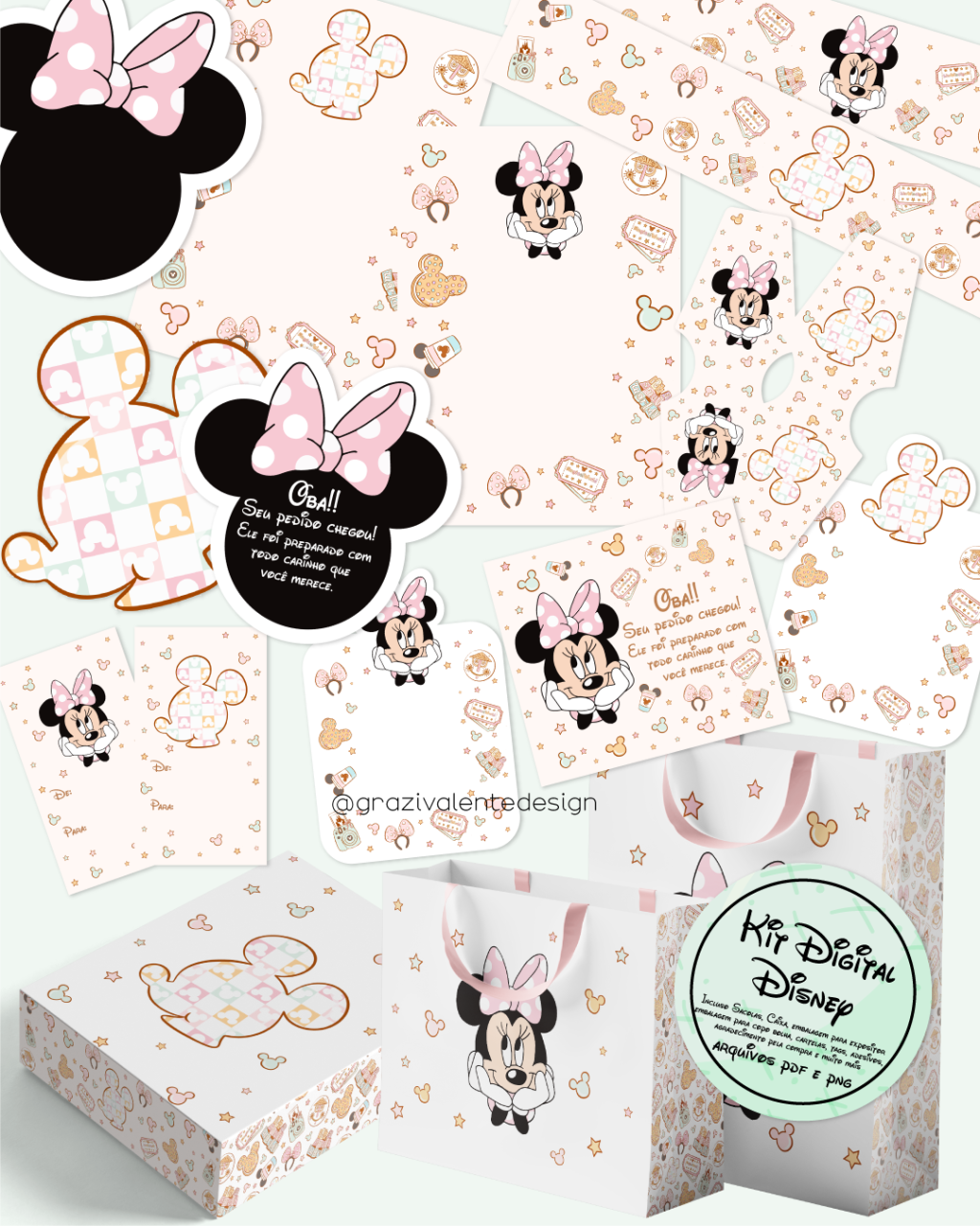 KIT DIGITAL DISNEY CANDY COLORS MINNIE E MICKEY