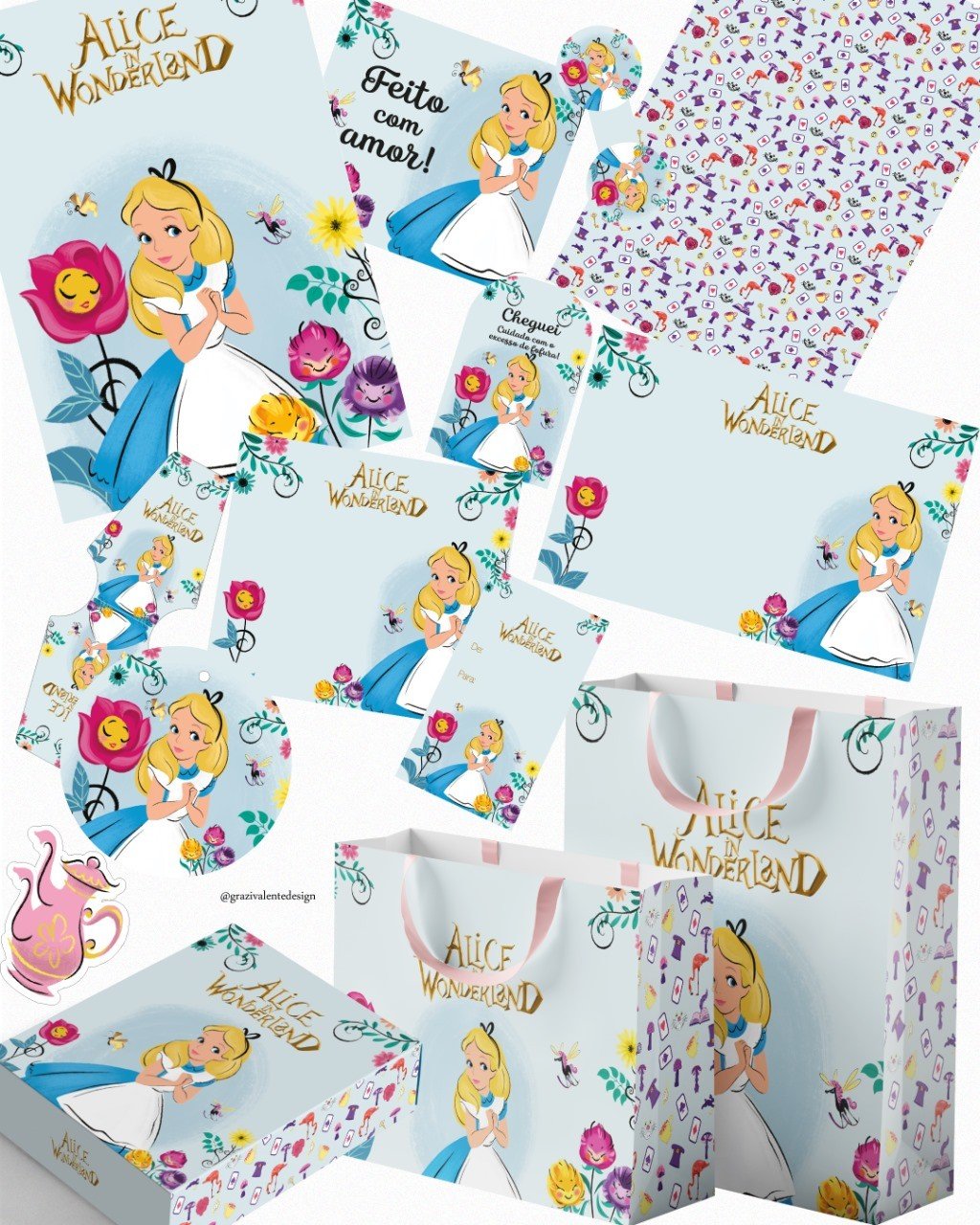 Kit digital Alice no país das Maravilhas