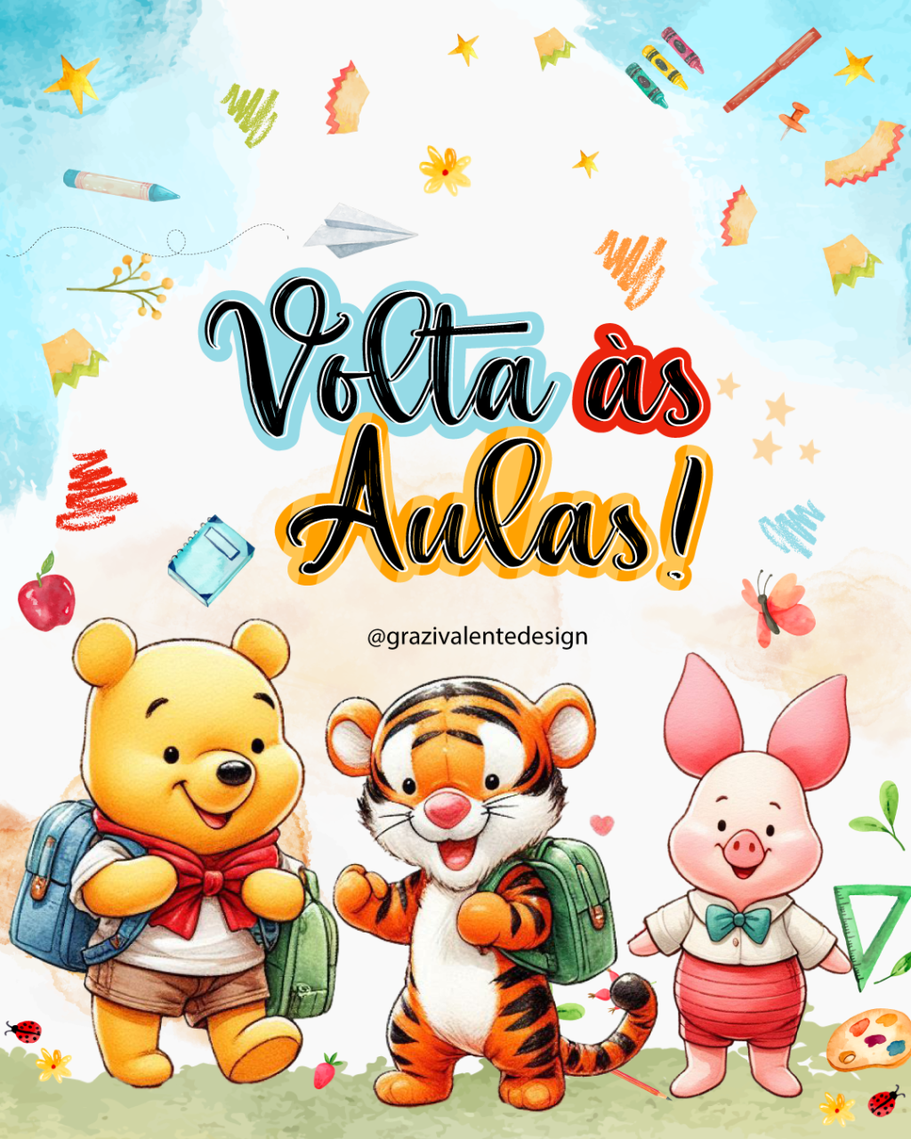 Volta às Aulas Ursinho Pooh