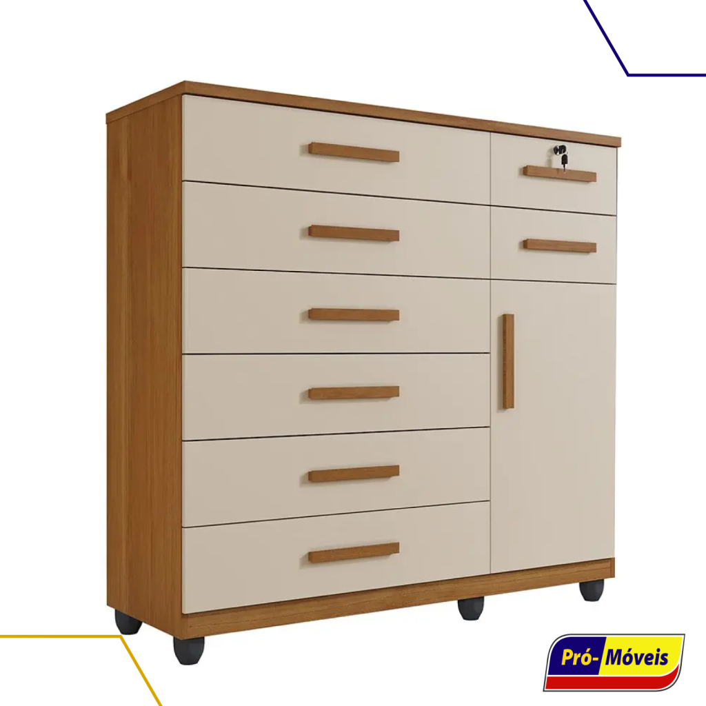 CÔMODA VITÓRIA SAPATEIRA 8 GAV C/CHAVE