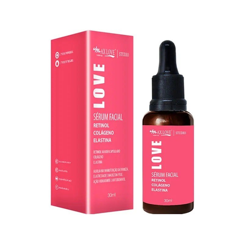Sérum Facial Retinol Colágeno e Elastina - Max Love