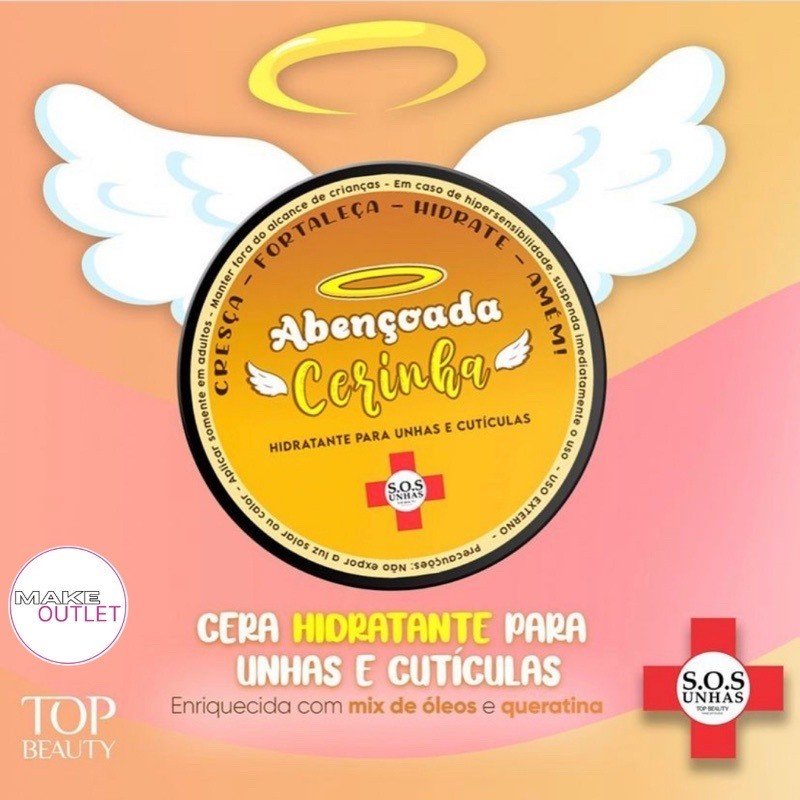 Abençoada Cerinha Top Beauty SOS Unhas Hidratante 6g
