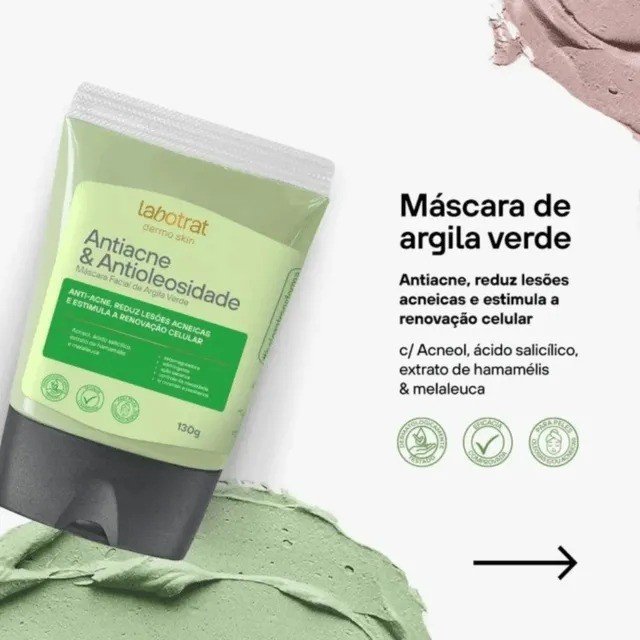 Argila Verde Antiacne Bisnaga - Labotrat 