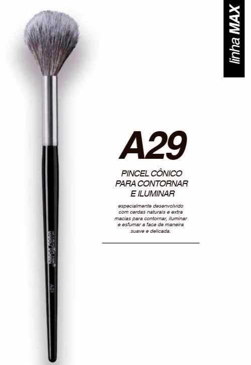 Pincel  Cônico A29 Contorno e Iluminador - Macrilan 