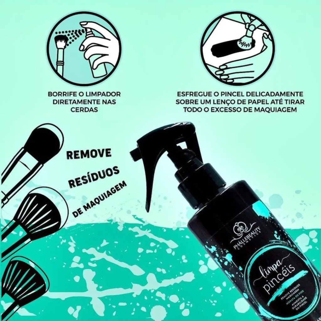Limpa Pincéis - Phállebeauty 