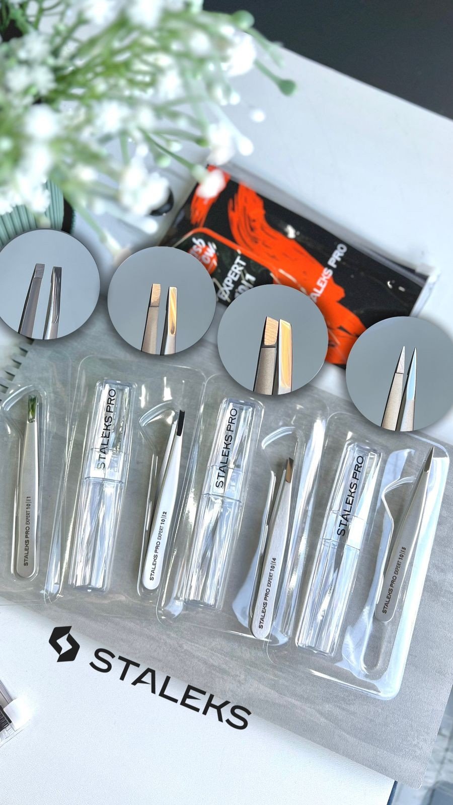 Pinça Sobrancelhas Inox - Staleks PRO 