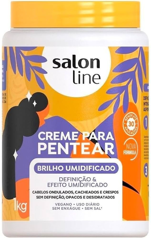 Creme Pentear Brilho Umidificado 1kg - Salon Line 