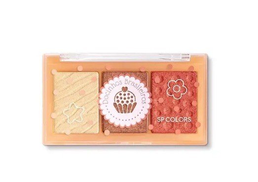 Paleta de Iluminador, Bronzer e Blush Docinhos Brasileiros - SP Colors