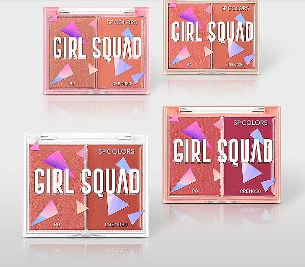  Blush  Em Pó E e Cremoso GIRL SQUAD - Sp Colors